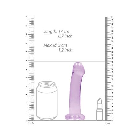 Shots RealRock Clear Dildo - Purple